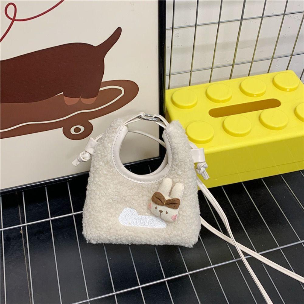 Cute Furry Handbag Rabbit Mini Shoulder Bag Creative Plush Crossbody Bag  Autumn Winter