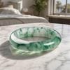 Ice-Seed Jade Bracelet Floating Flower Round Bangle Bracelet Green Jade Bangle  Girlfriends