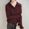 Women's Wool Sweater Qinghe Cashmere 50% Silk 50% Wool Autumn and Winter Wool Cardigan Soft and Warm