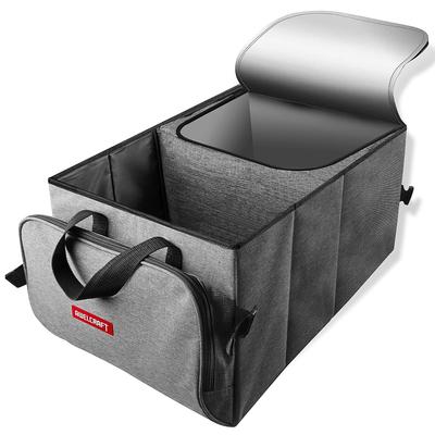 AWELCRAFT Car Storage Foldable Large Multifunctional Car Box with Tableware Storage Organizing After Super Trunk Box Box, Heat/Cold Insulation, [50L