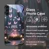 Beautiful Forest Butterfly Book Printed Tempered Glass Phone Case for Samsung Galaxy S25 Ultra S24 S23 Plus S22+ S21 S20FE Cover
