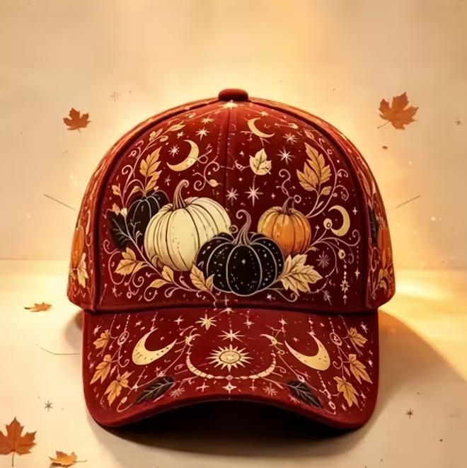 D Hot Sale Halloween Garden Morning Wear Baseball Cap Digital Printing Festival Celebration Pumpkin Cap
