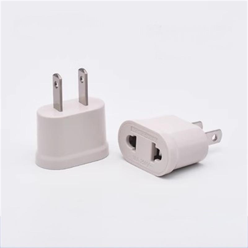 America European Mini EU To US Power Plug Adapter Canada Travel Plug Converter Outlet Wall Power Converter (Black,White)