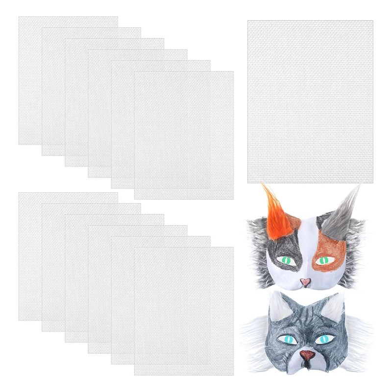 

A60Z12 Pcs Eye Mesh DIY Mask Material Kit Plastic Eye Mesh Sheets For DIY Handicraft Make Dividers Mask Accessory Kitmay