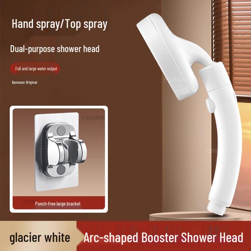 Adjustable Pressurized Elbow Booster Shower Head Faucet for Strong Water Flow