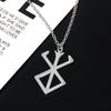 Anime Berserk Stainless steel Logo Necklace Guts Sword Logo Pendants Unisex Costume Jewelry Decoration Necklace Halloween Gift