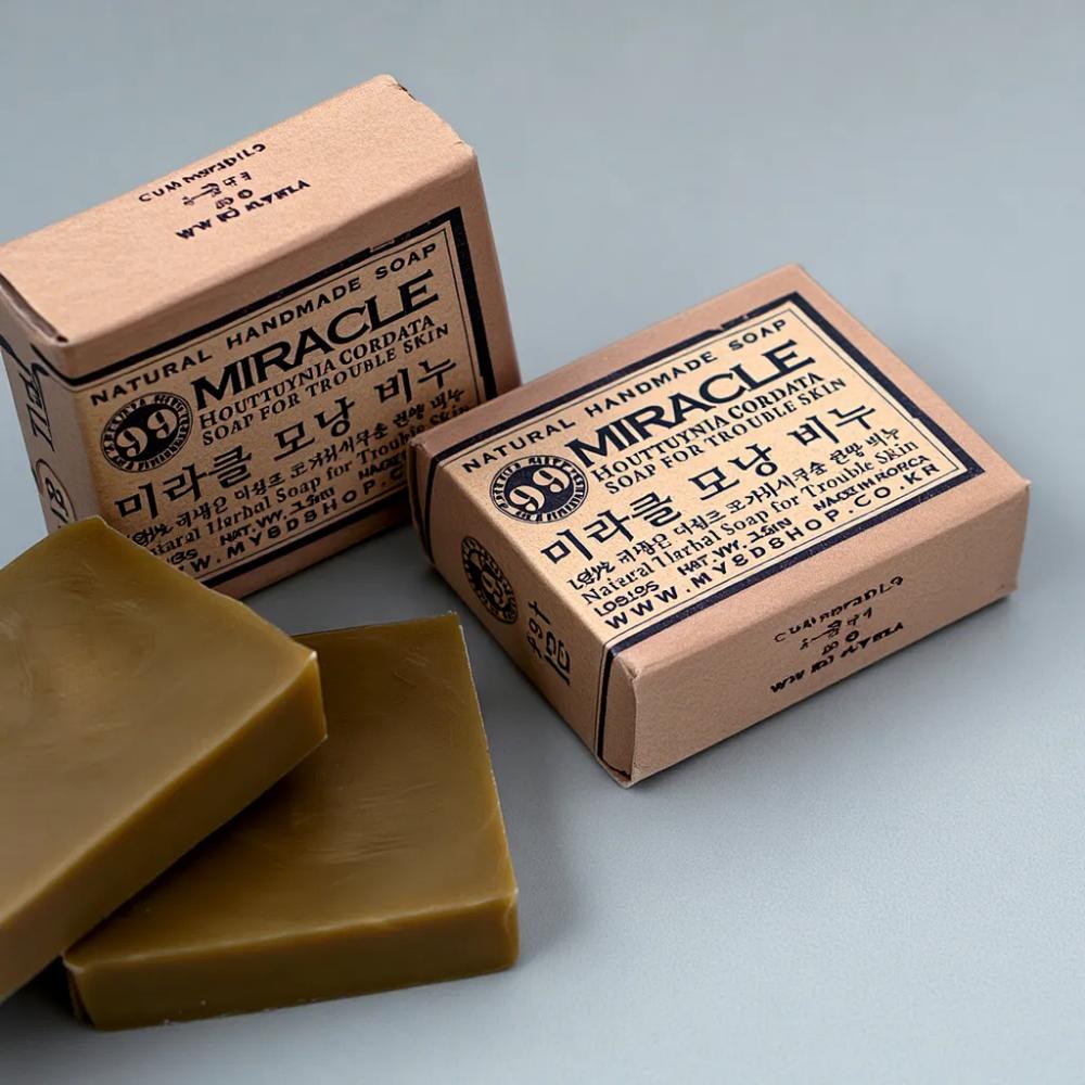 Miracle Folliculitis Soap, Handmade Natural Soap with Houttuynia cordata, 100g x 2