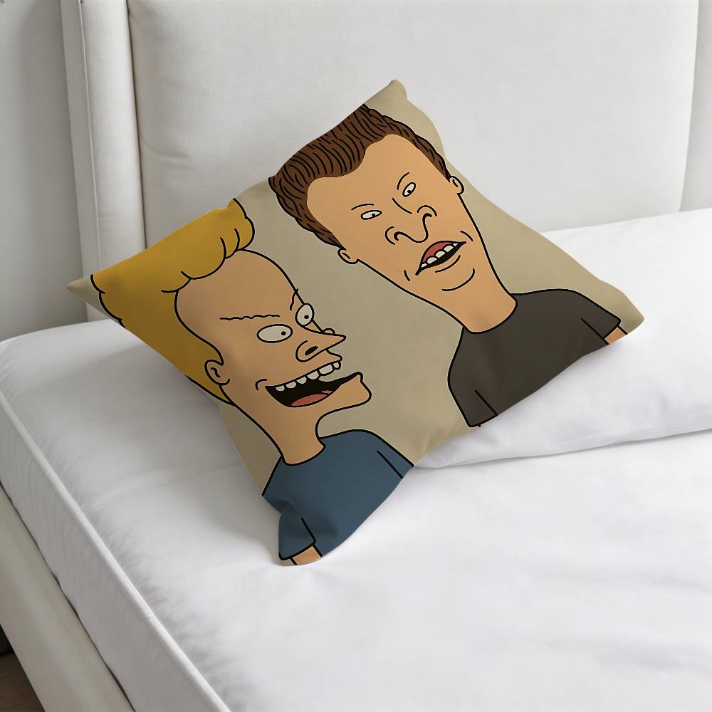 BBeavis and Butt HHead Square Pillow Cover Decorative Throw Pillow Case for Sofa Couch Bed Home Car Living Room Decoration