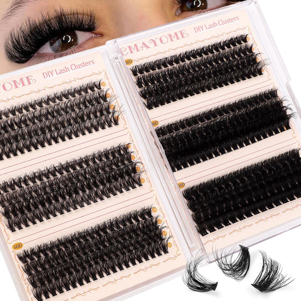 384 Tufts False Eyelashes Set 10-16Mmdiy Segmented D Song Thick Single Tufts Eyelashes