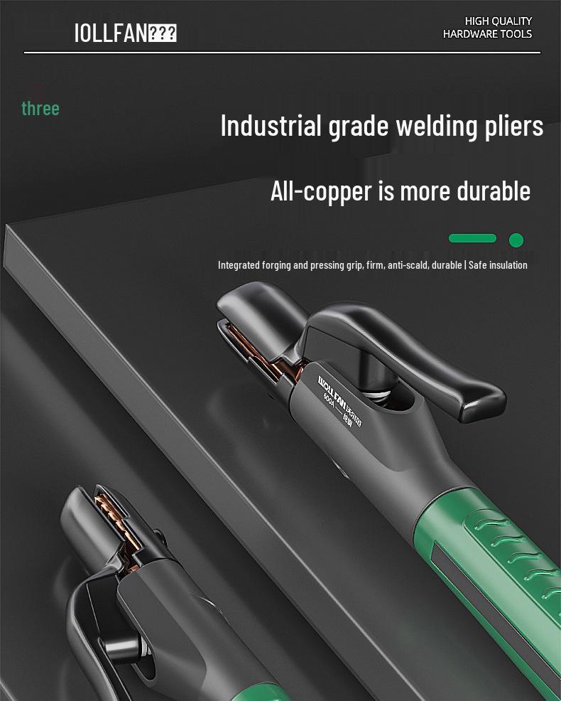 800A Pure Copper Electric Welding Pliers: High-Temperature Resistant, Burn-Proof, Drop-Resistant, Heavy-Duty Clamp