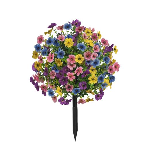 22  Artificial Violet Flower UV Resistant Fake Topiary Ball Tree Bushes Shrubs разноцветный