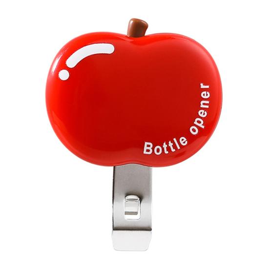 Apple-Shaped Magnetic Bottle Opener & & Beer Bottles Clip for Medicine Vials Can Opener Refrigerator Magnet