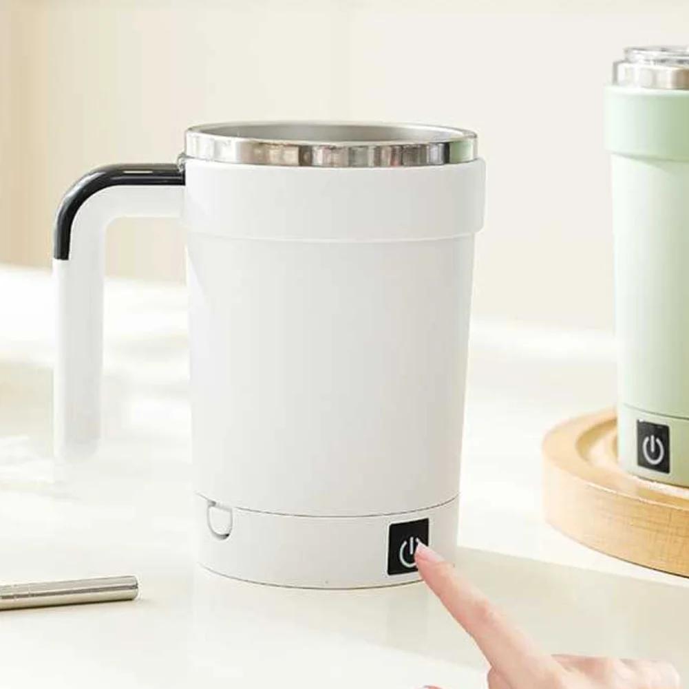 1ks Samo míchací hrnek 11,3*7,3cm Automatický míchací hrnek na kávu s displejem teploty, samo míchací hrnek Fialová/bílá/zelená