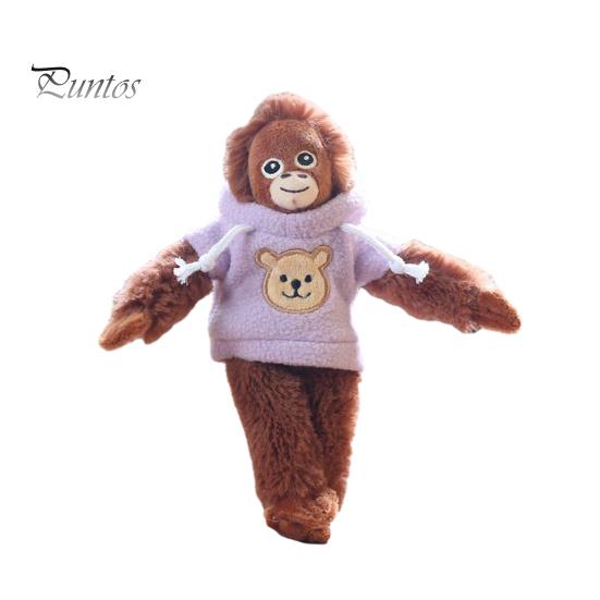 

Очаровательная толстовка с капюшоном обезьянка брелок плюшевый подвесной орнамент со съемной курткой мягкие сумки кулон чучело животного брелок фиолетовый