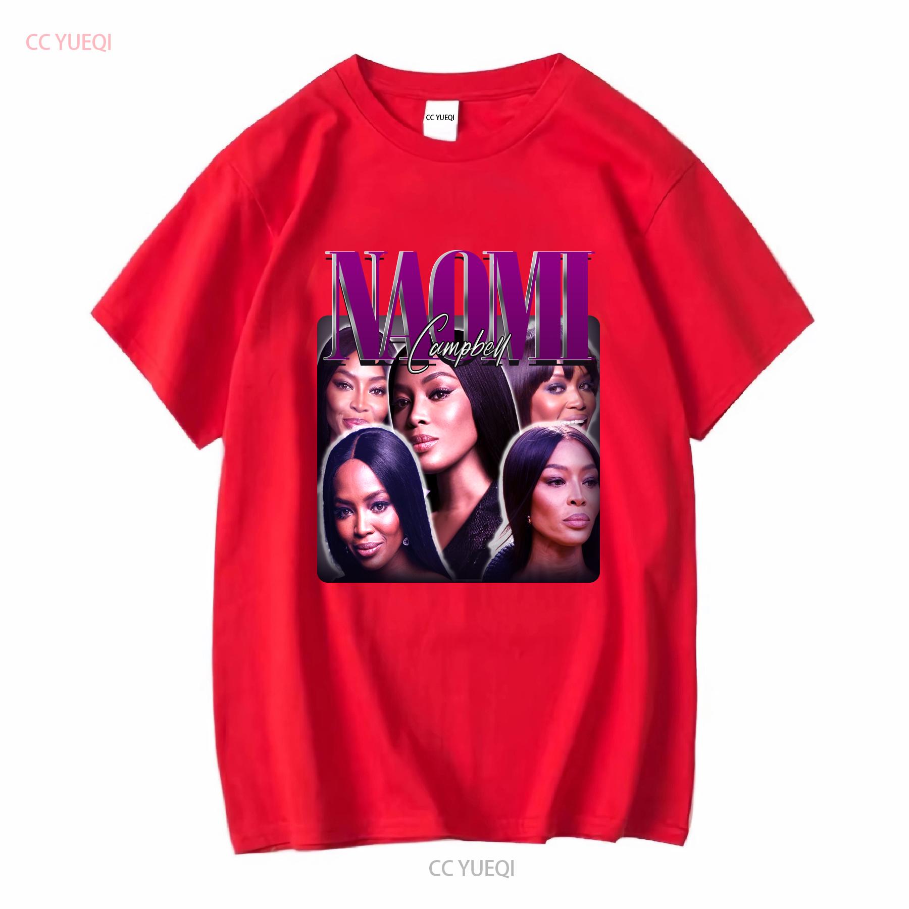 NAOMI CAMPBELL TEES Vintage T Shirt 90s Retro Merch Fans Homage long or short sleeves vintage Washed Comfortable fashion S