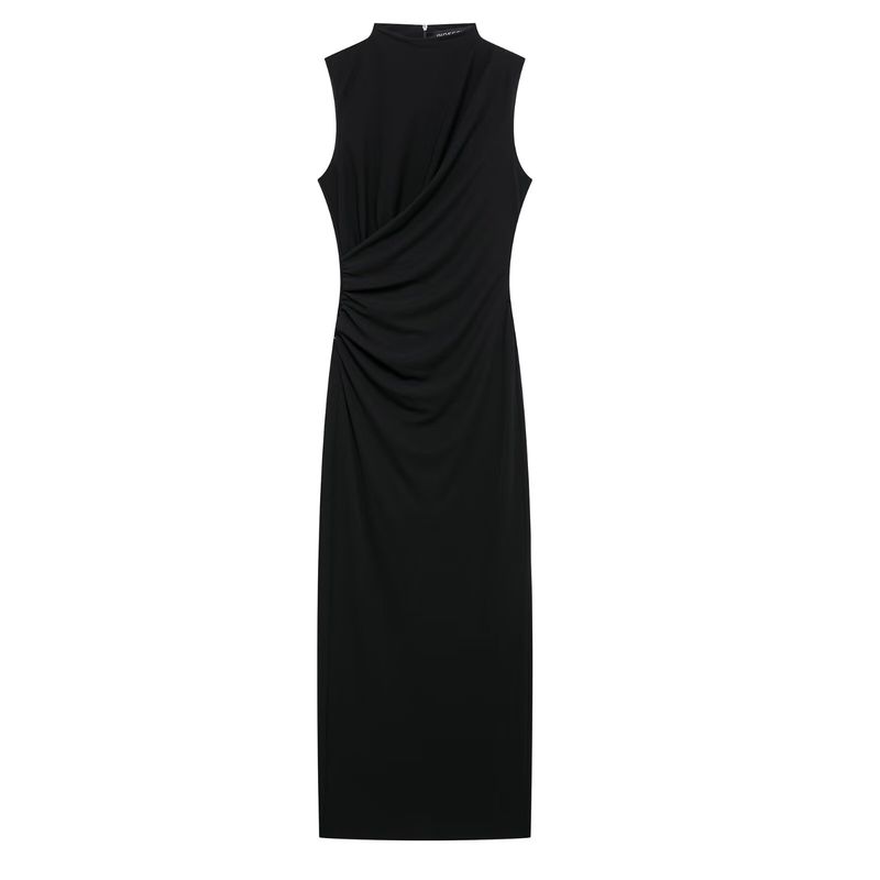 Kaslead New Arrival Women's Clothing Fashion Style Fashion Ruched Decoration Midi Skirt Dress 9224262