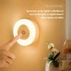 LED Sensitive Night Light Lamp 1 Mode USB Rechargeable Magnetic Base Wall Light Roundportable Indoor Decorations Lights