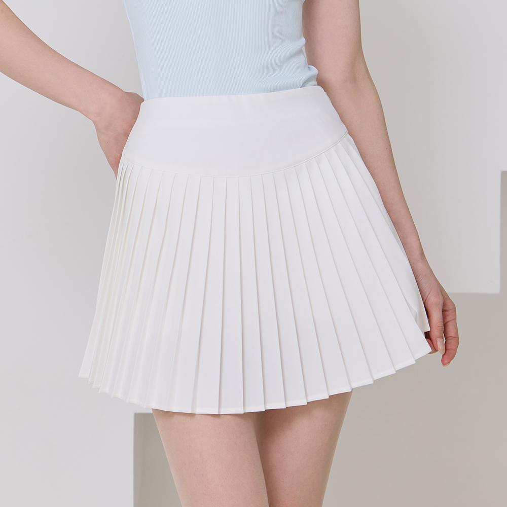 J.JANE Simple Pleated Skirt (White)