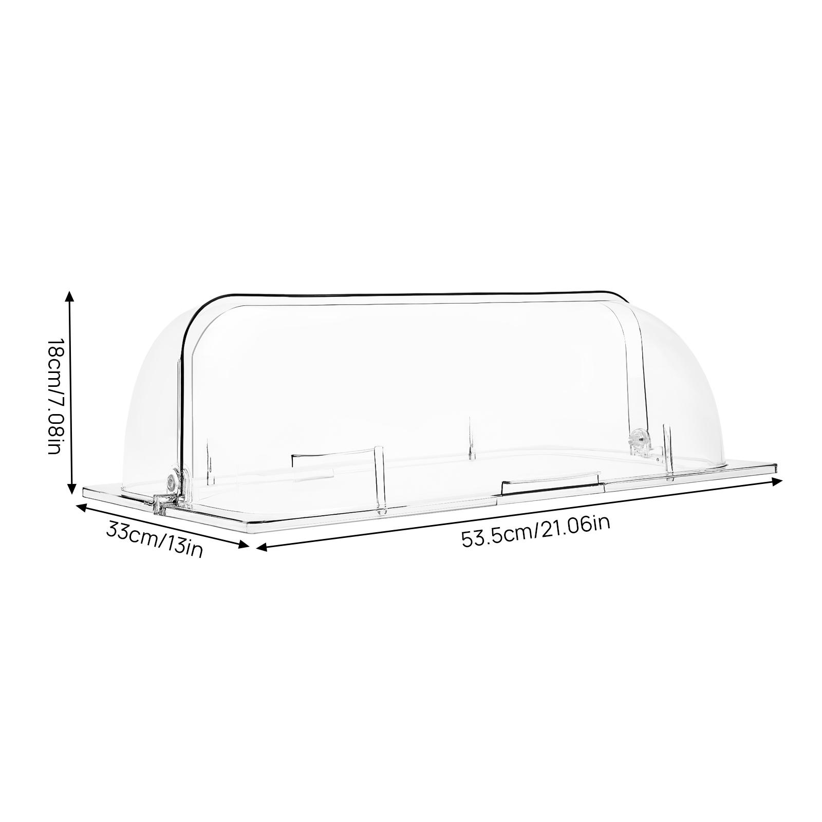 Full Size Chafing Dish Covers,4Pcs Clear Buffet Pan Cover,Roll Top Food Pan Cover for Isolate Dust &Other Dirt прозрачный