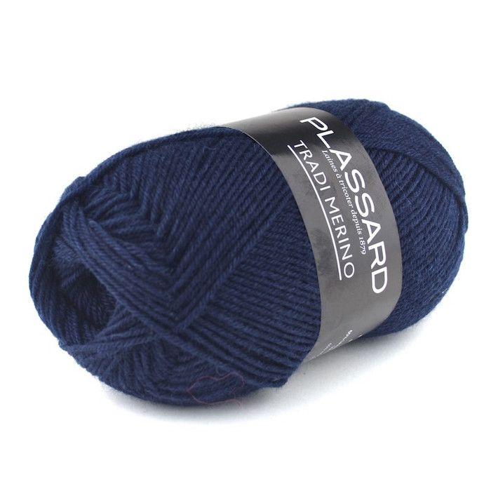 Wool Pull Tradi-Merino Plassard 27 Navy Blue