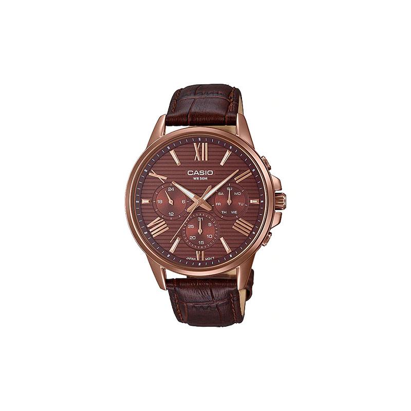 

Casio STANDARD series casual sports quartz movement leather strap Japanese and Korean watch men s watch brown dial MTP-EX300RL-5AV чёрный