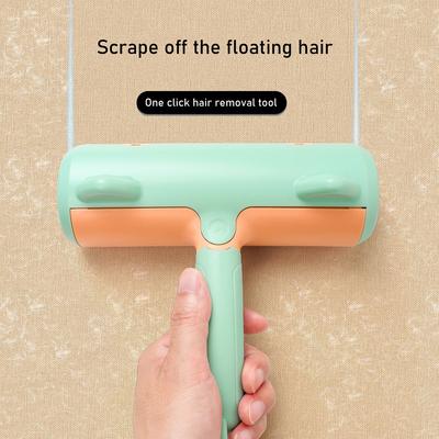 The Pet Hair Remover Features A Reusable Fuzzy Roller With A Self-Cleaning Base Making It Easy To Remove Cat And Dog Hair From