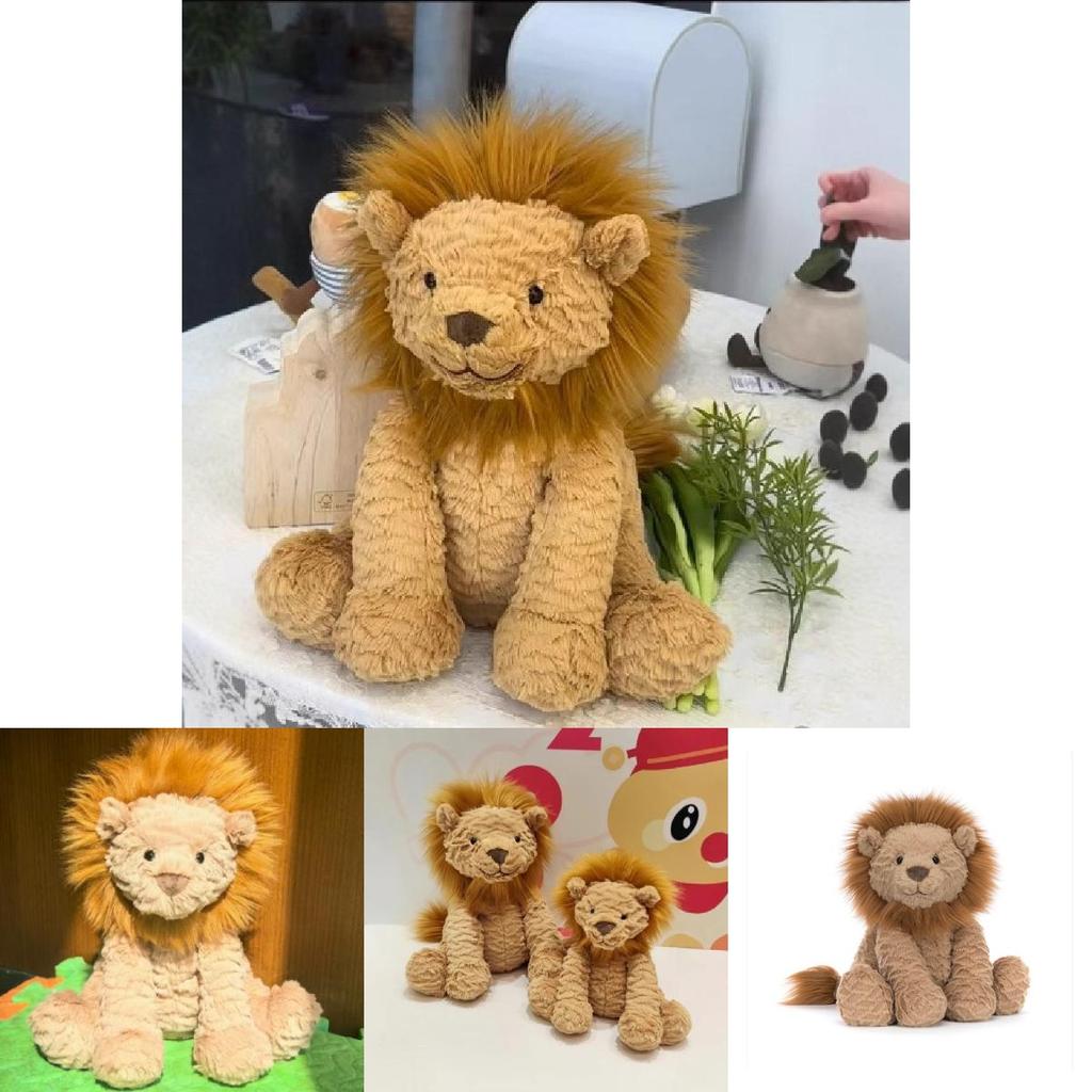 Plüschlöwen-Spielzeug mit welligem Fell für Mädchen, Geschenk und Sammler