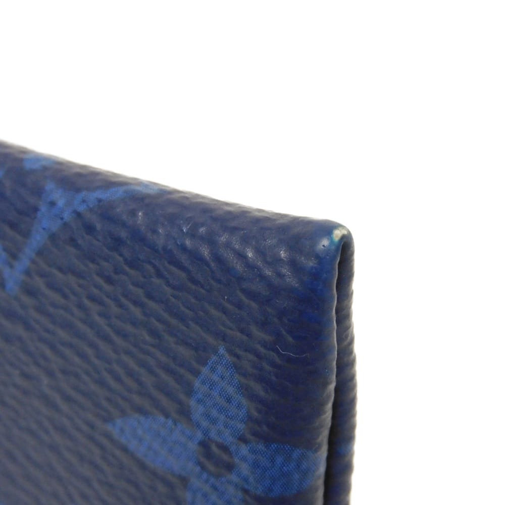 Used 12564 Discovery PM Pochette M30278 7952 LV Logo Flower Blue D-Ring Silver Taiga Rama Monogram Cobalt Men's from