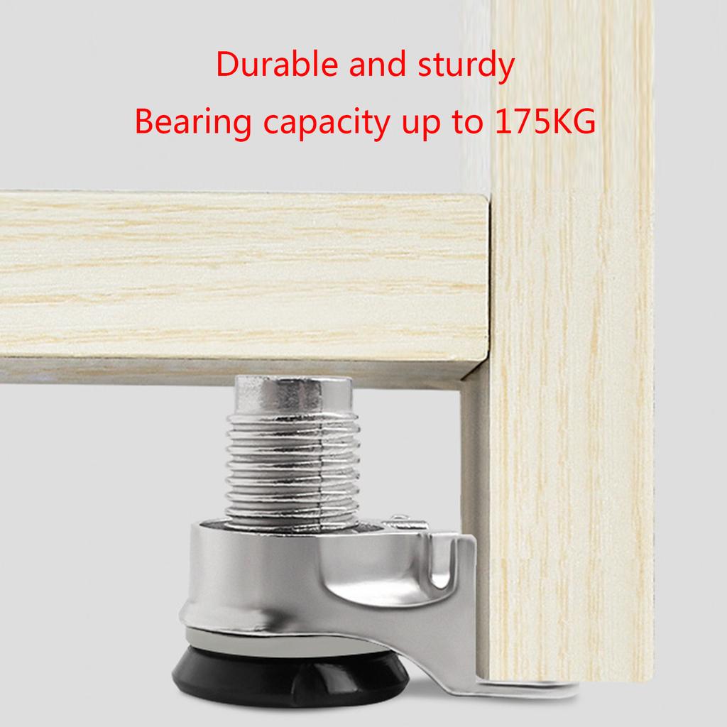 4x Furniture Levelers Adjustable Leveling Feet Heavy Duty Furniture Leg Pad for Table Leg Furniture Feet Cabinets Raiser