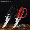 WXCOO Stainless Steel Kitchen Shears with Non-Slip Handle for Meat Cutting Turkey Fish Scale Barbecue Scissors5