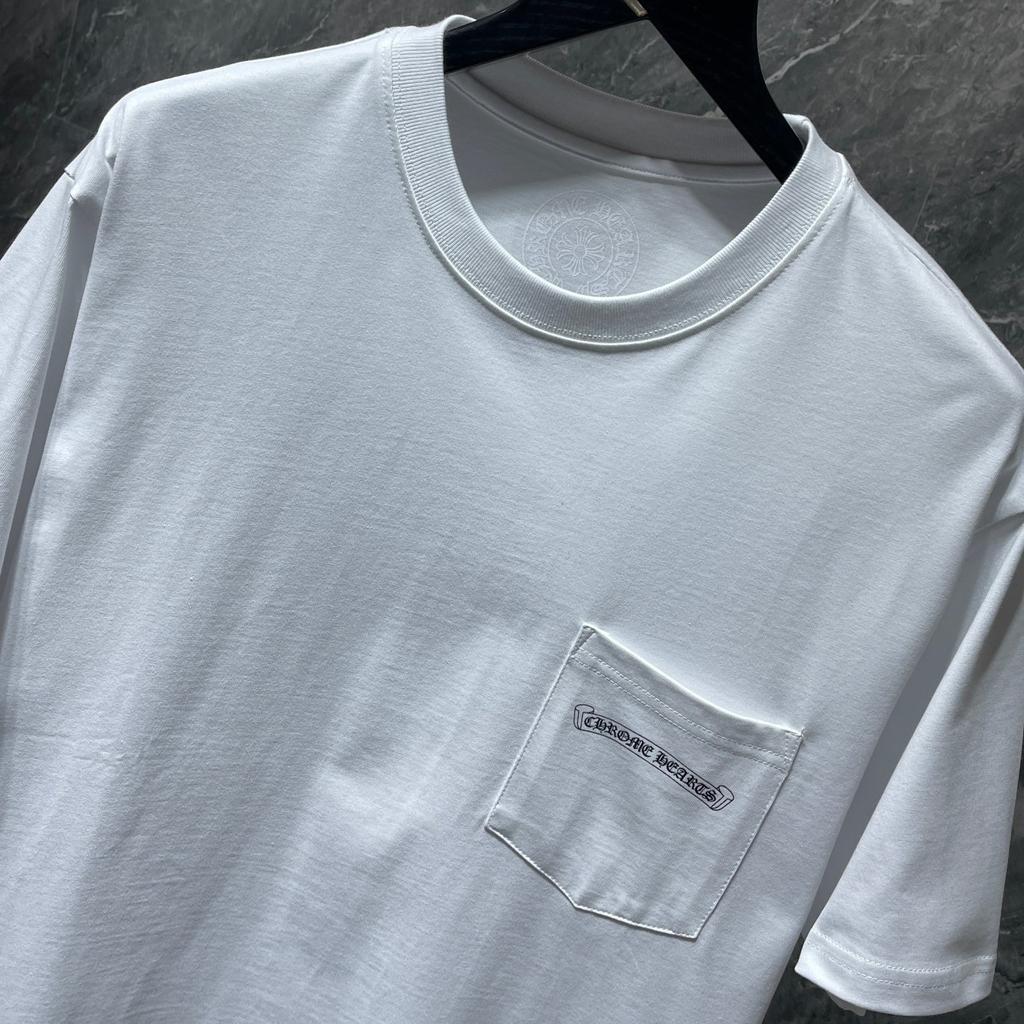 8556 CHROME HEARTS 2026 Summer New High Quality Cotton Round Neck Loose Large Size Men's and Women's T-shirt Couple T-shirt