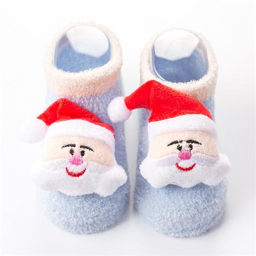 0-24M Christmas Socks Newborn Baby Boys Girls Socks Anti Slip Coral Fleece Short Socks for Babies Winter Warm Sock New