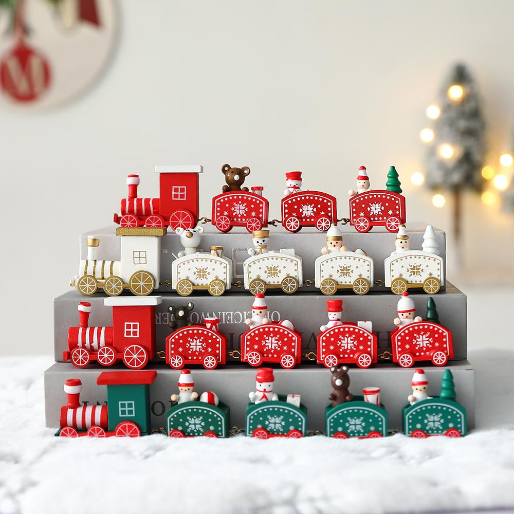 Ornamento natalizio Plasti Train Decorazione natalizia per la tavola di casa 2023 Regali di Natale Noel Natal Navidad Felice Anno Nuovo 2022