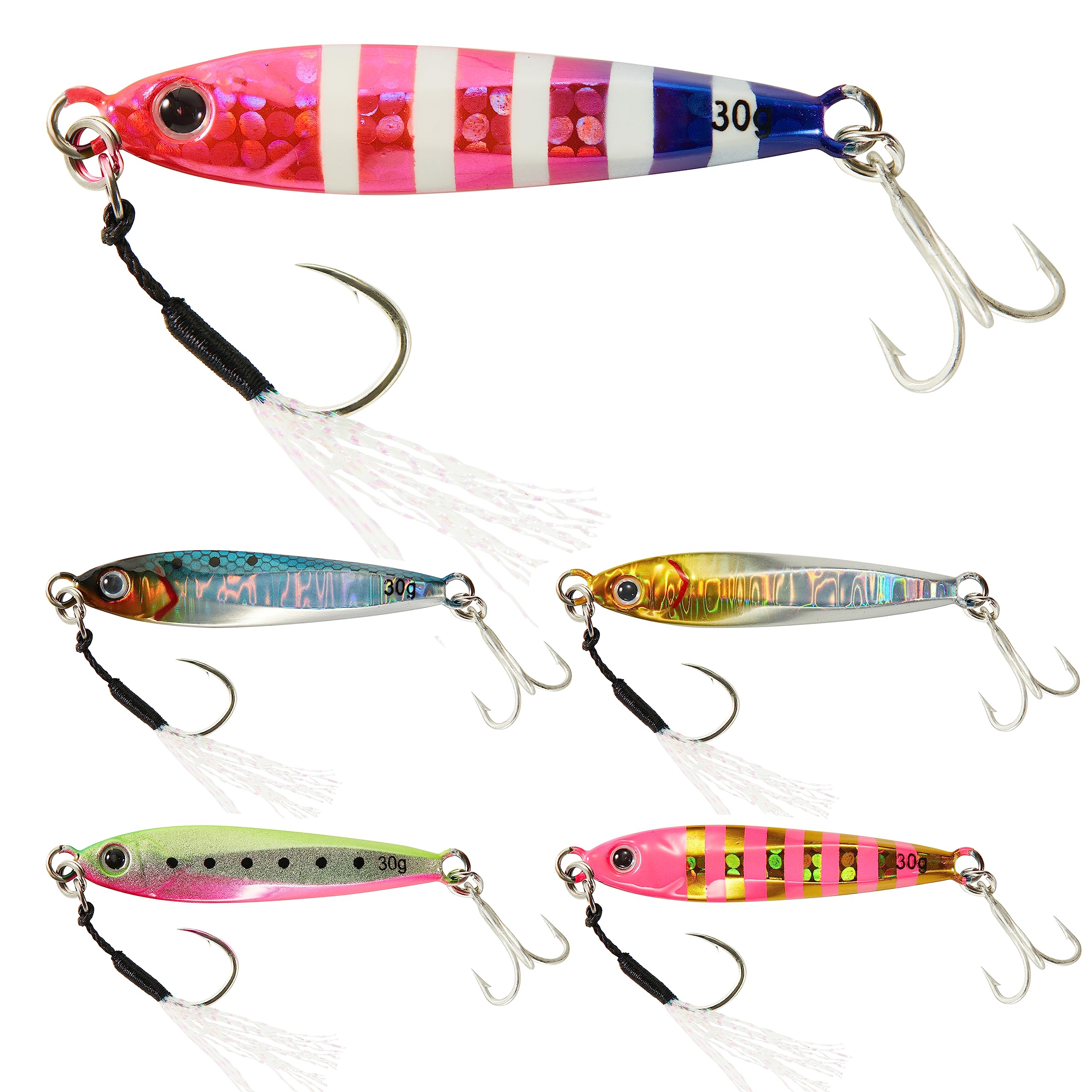 

Seiran Lures Metal Jig for Sea and and Set with Durable Center of and Long Casting for Flathead and Hairtail Fishing Set Bass, Bluefish, Flounder,