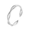 Versatile S925 Sterling Silver Gold-Plated Intertwined Korean Style Open Ring.