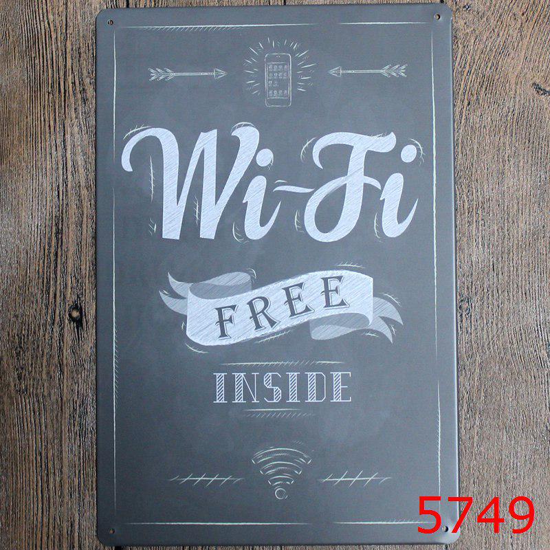 Vintage Cocktail WiFi Tin Sign for Bar, Bedroom, KTV, and Restaurant Décor