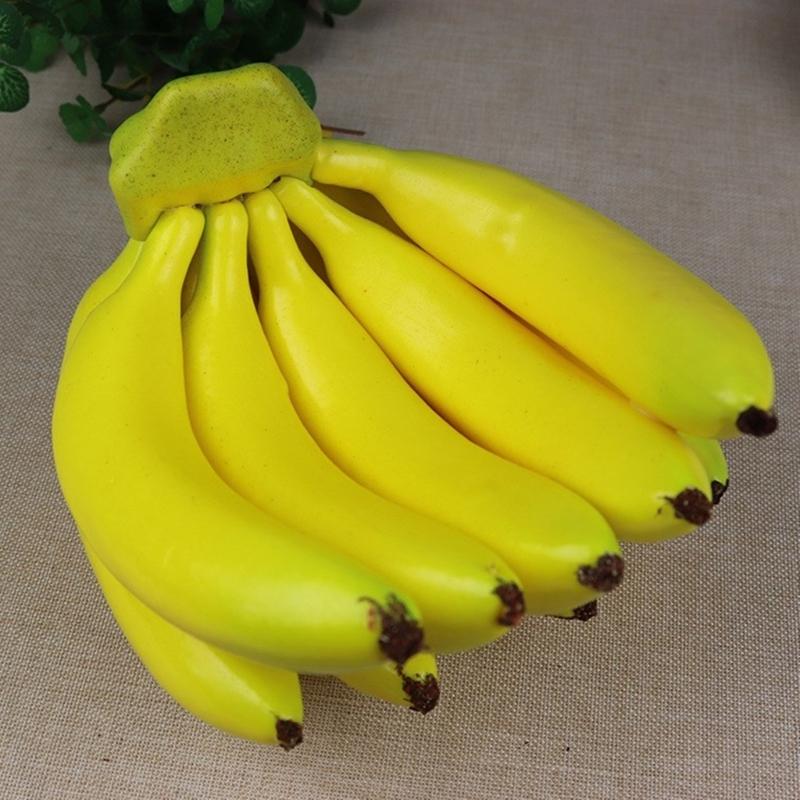 Artificial Banana Bunch Simulation Fruit Model Photo Props Fake Banana Bunch Funny Toy Fruit Shop Display Decors