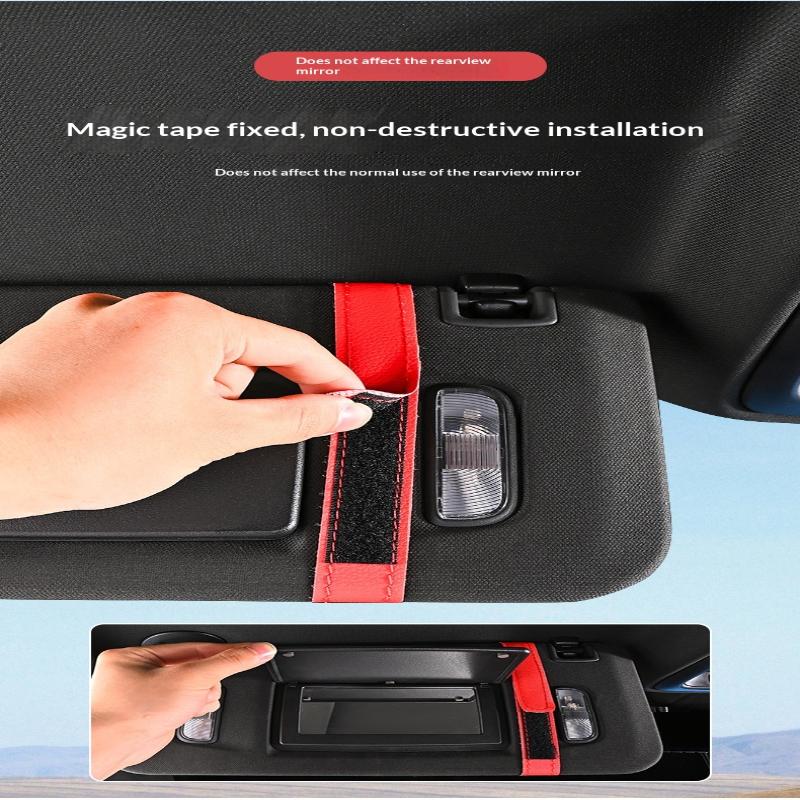 Auto-Sonnenblenden-Organizer mit mehreren Taschen, Visitenkarten-Aufbewahrungsmanagement, Sonnenbrillenhalter, Visier-Zubehör, Auto-Innenraum