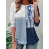 Autumn and Winter Long Sleeved Round Neck Retro Plaid Style Women's T-shirts
