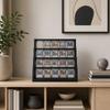 4-Tier Wood Card Display Shelf - Stepped Holder for Sports Trading Cards, Collectibles, Memorabilia