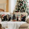Christmas Cat Pillowcase Bedroom Sofa Cushion Cover 100% Polyester Living Room Soft Cushion Pillowcase Home Decor