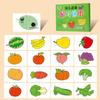 Montessori Kleinkind Puzzle Karten Spielzeug Für Kinder Jigsaw Matching Game Bildung Spielzeug Cartoon Form Kognitiven Training Geschenk