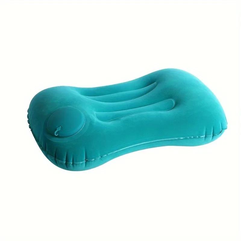 Inflatable Pillow - Compressible Portable Neck Cushion, For Travel, Home, Office & Camping - Multifunctional, Comfortable