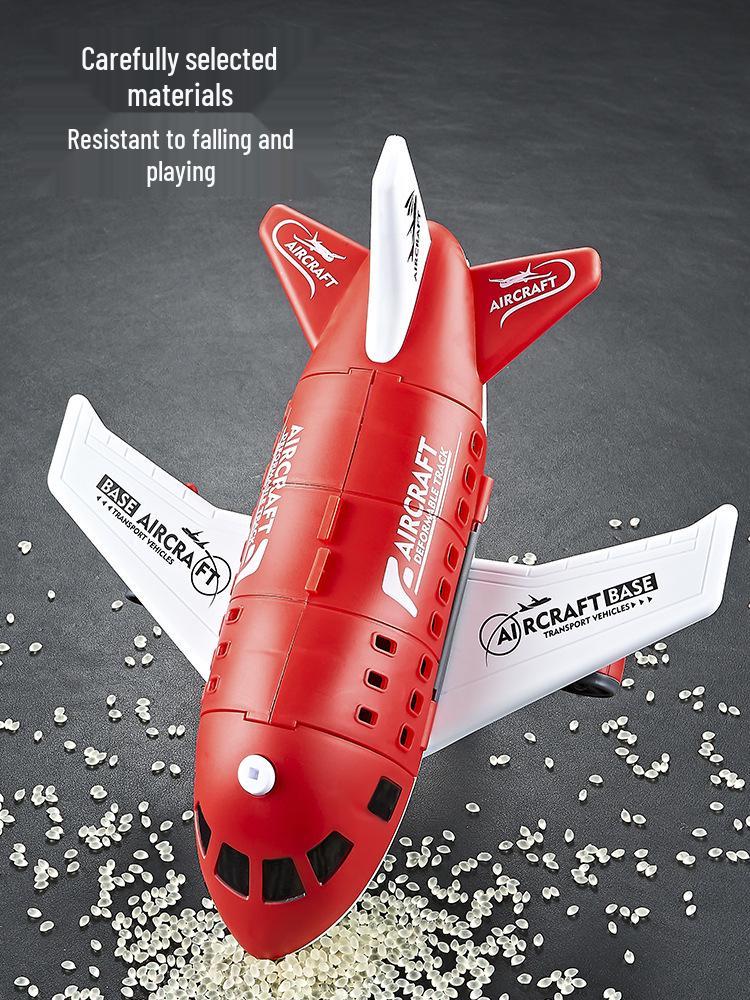 Multi-Functional Toy Airplane Set with Storage, Road Sign, and Track for Kids