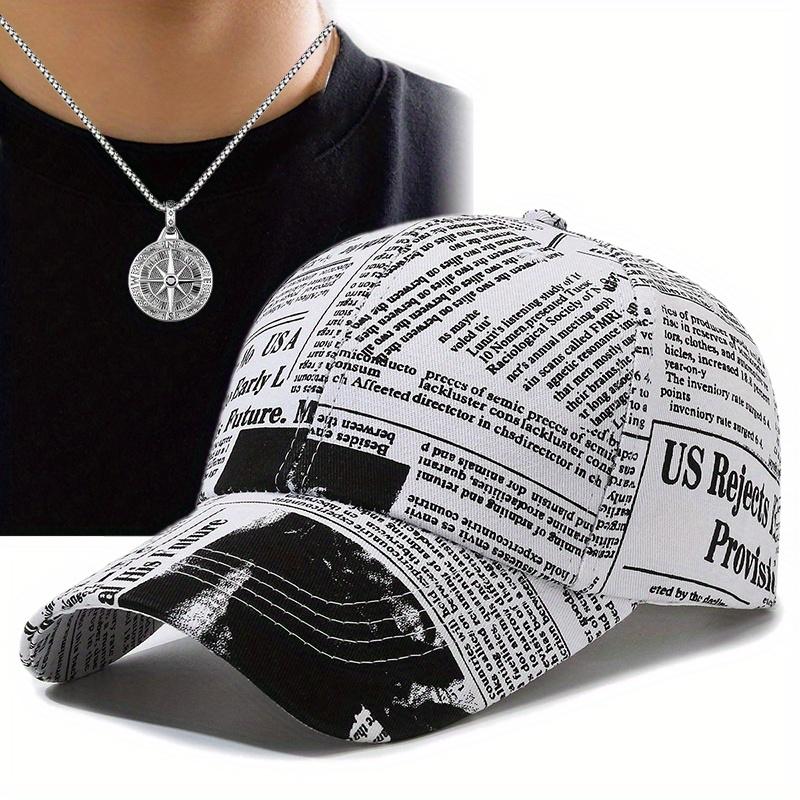 

Комплект из 2 предметов: бейсболка, ожерелье, модная шляпа от солнца с буквами, мужская модная бейсболка с язычком, ожерелье с подвеской в виде диска, повседневная шляпа от солнца розовый