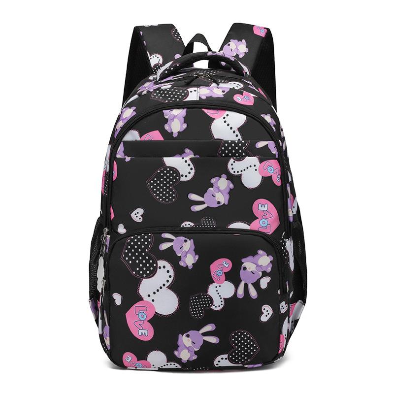 

Large capacity backpack girls new cartoon cute primary school schoolbag Korean small fresh casual backpack чорний