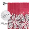 Piece Holiday Christmas Door Curtain Snowflake Design Red Decoration Polyester Living Room Kitchen Bedroom Home Ornaments Curtains Made Of With Rod