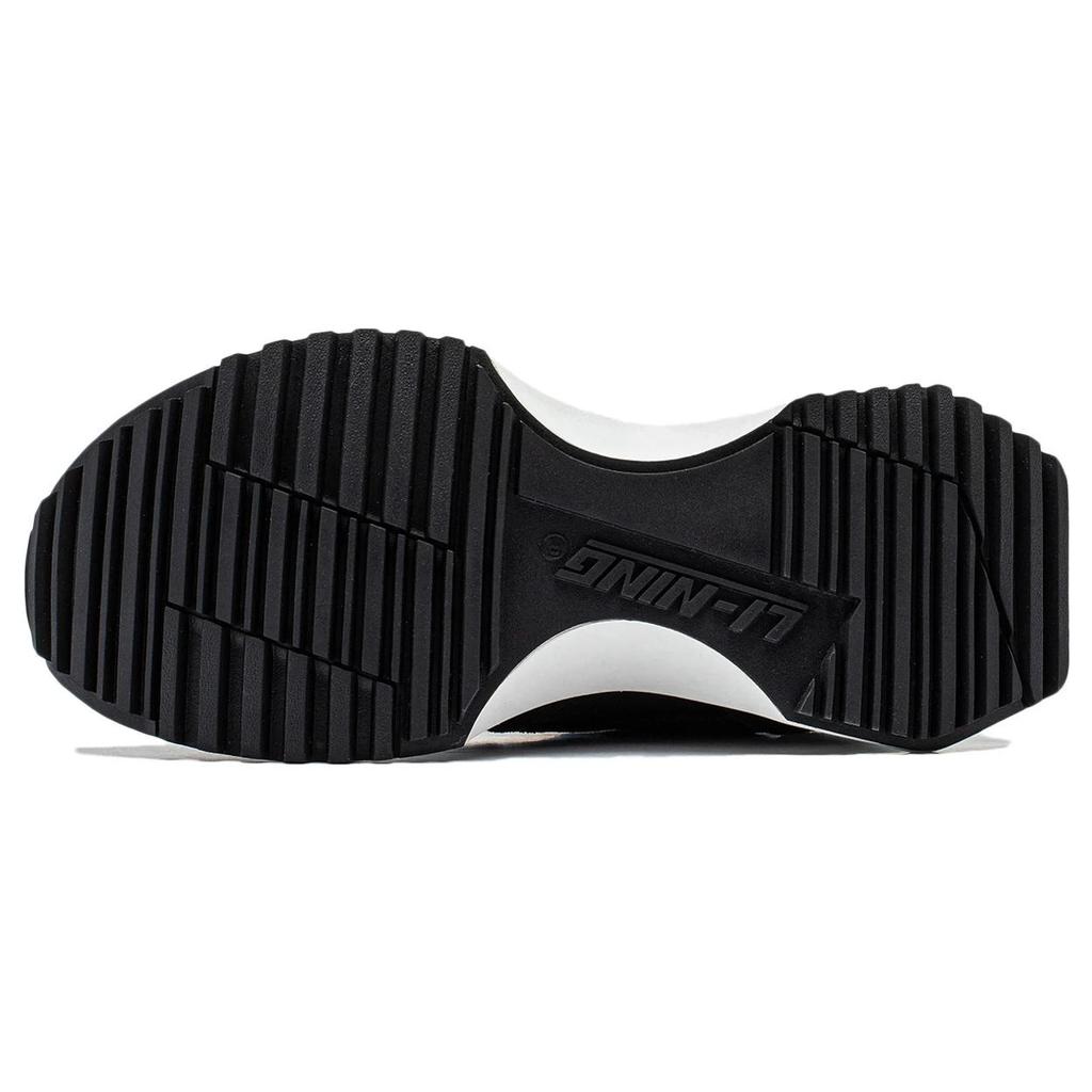 Li Ning 001 VNTG Lightweight Abrasion Resistant Low Top Running Shoes Women's Black AZGT034-2