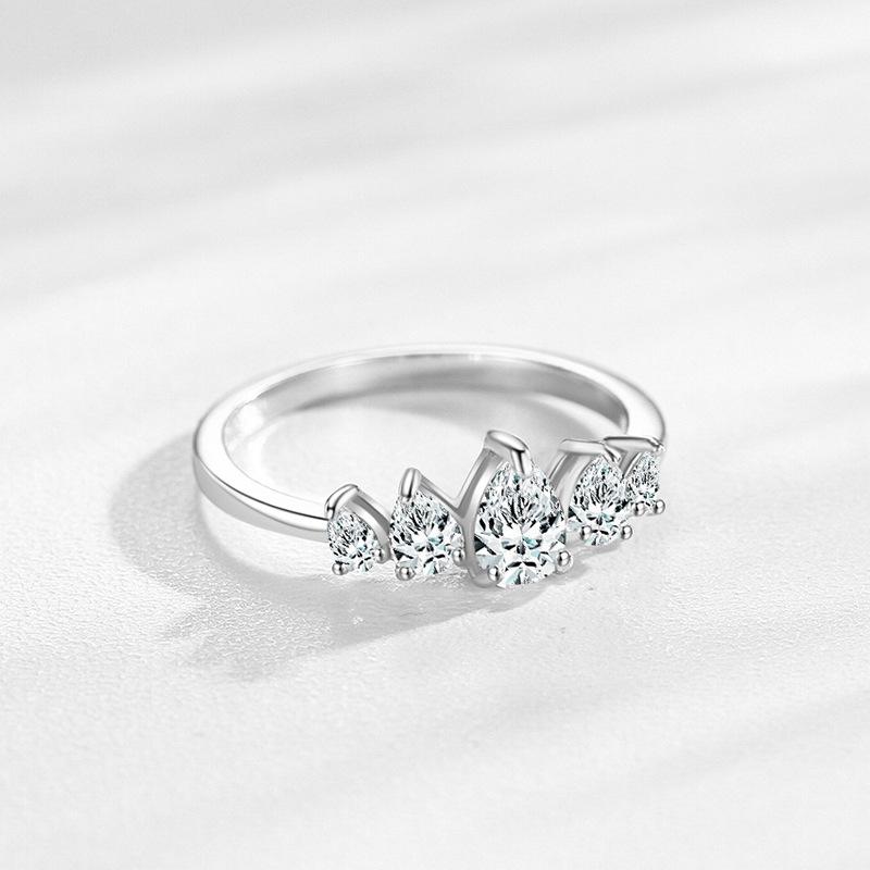 Tancise Classic 925 Sterling Silver  Zircon Ring Ladies Jewelry Wedding Promise Party Gift