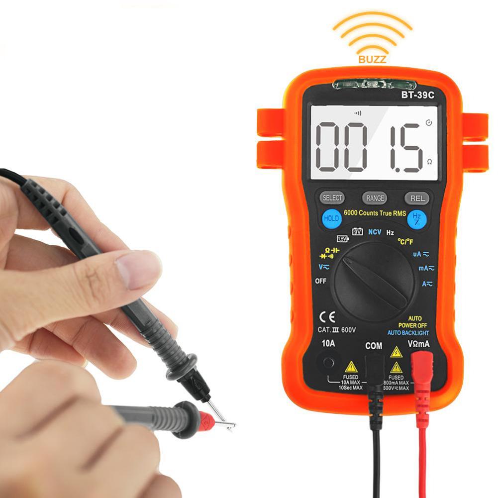 Electrician Digital Multimeter with Backlight LCD Display Auto Range and Non Contact Voltage Detection Function